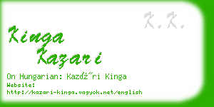 kinga kazari business card